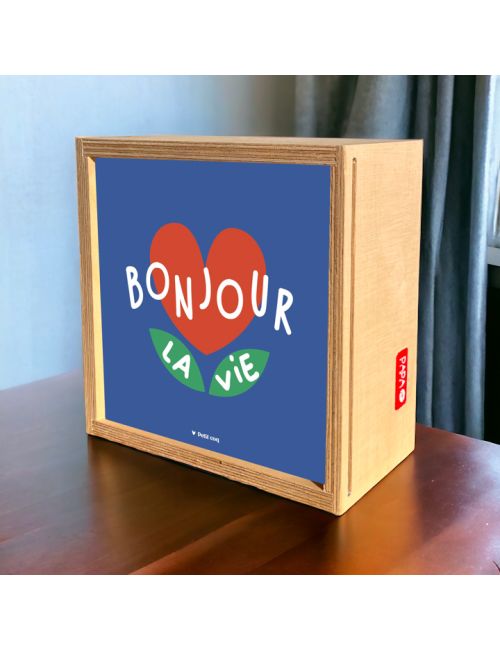 Box lumineuse\n\r« Bonjour la vie »\n\rPetit Coq x Dada