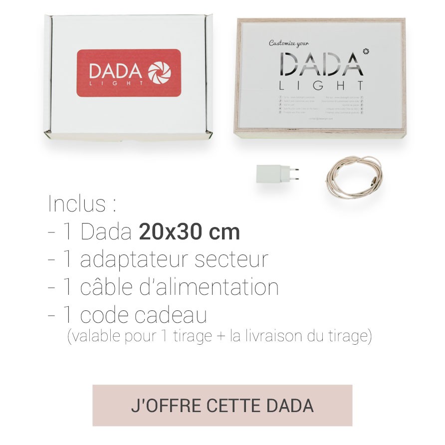 Coffret Cadeaux 30cmx20cm (DADABOX + 1 tirage)