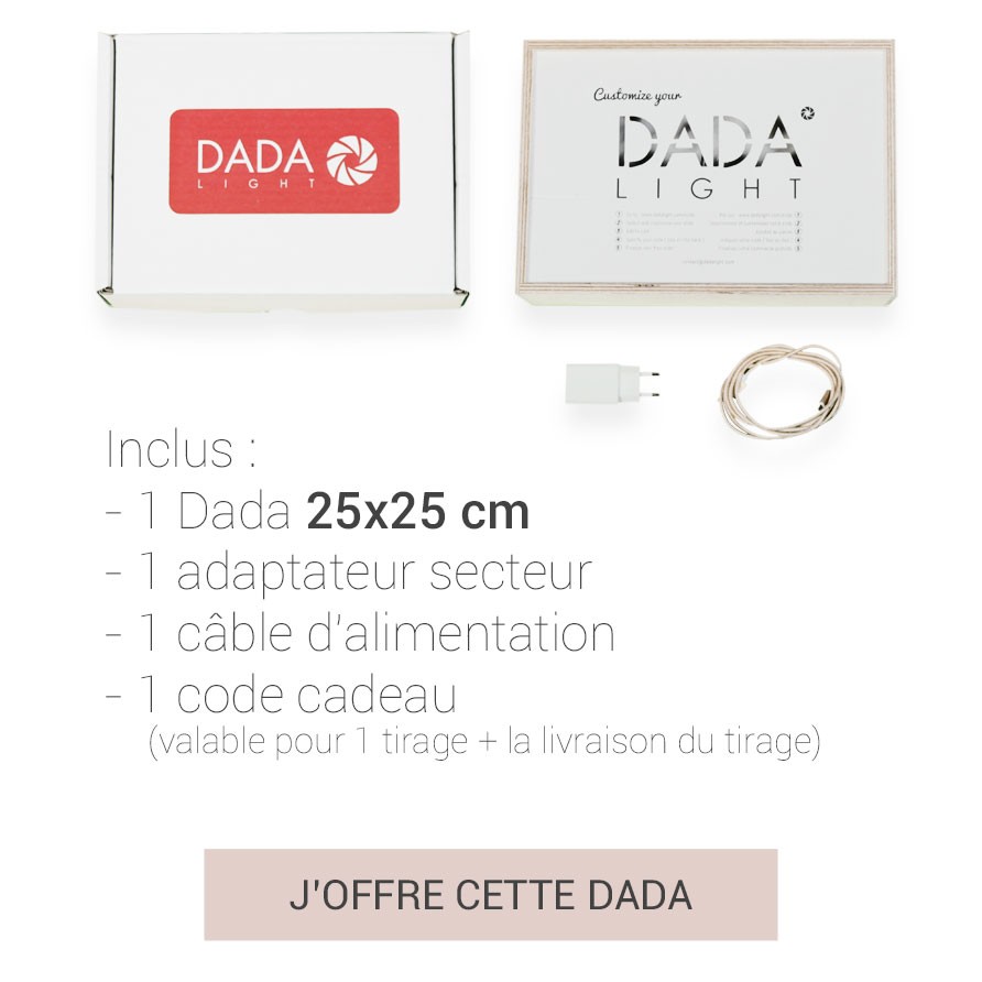 Coffret Cadeaux 25cmx25cm (DADABOX + 1 tirage)