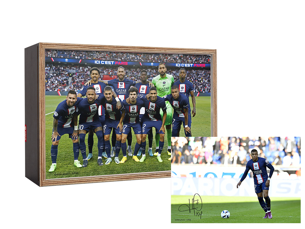 Pack PARIS SAINT-GERMAIN x Dada 20x30 noir Equipe + Mbappé