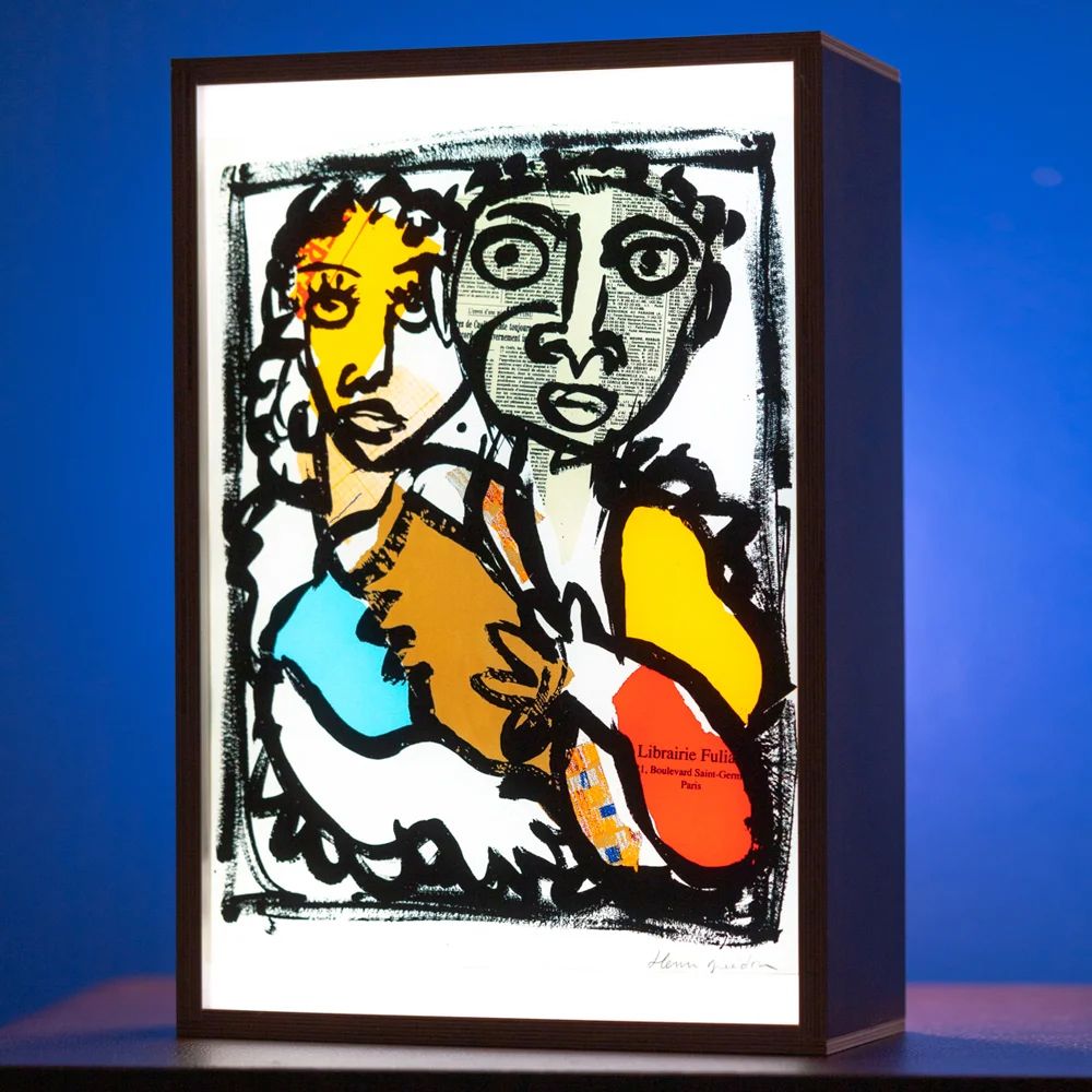 Box lumineuse\n\r« Le couple »\n\rGuédon x Dada